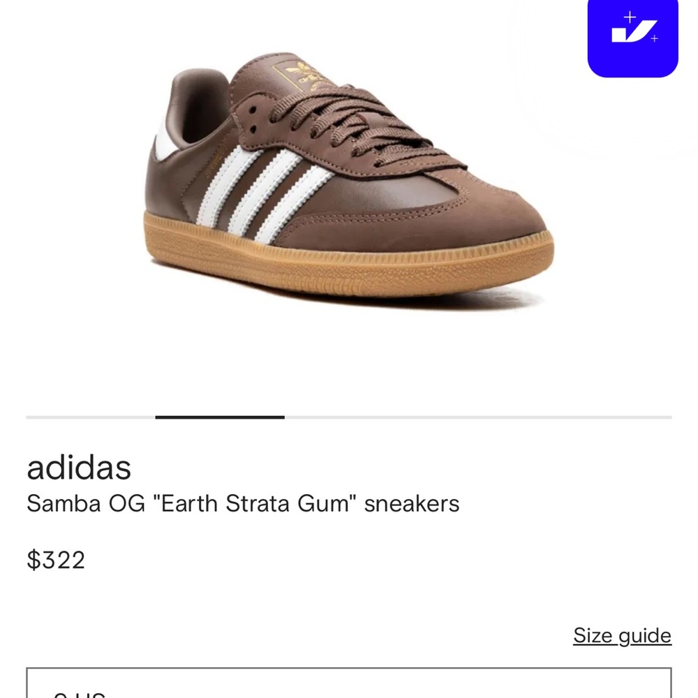 Adidas Earth Brown and White Samba Sneakers Women’s size 9 - Picture 11 of 13